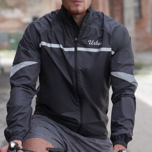 Urban Windproof & Waterproof Commuters Men's Cycling Jacket - Black - Urban Cycling Apparel