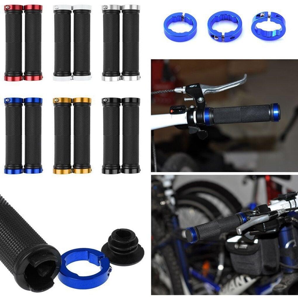 1 pair Road Cycling Handlebar Grips Anti - Skid Rubber Bicycle Grips Mountain Bike Lock On Bicycle Handlebars End Grips Handle Grip With Aluminum Lock Bike Grip For Scooter Cruiser Tricycle Wheel Chair Mountain Road Urban Foldable Bike - UrbanCycling.com