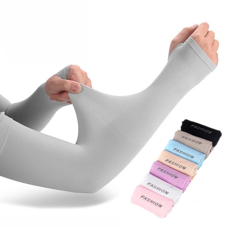 1 Pair Sport Sun Protection Arm Covers Cooling For Men Women Summer Sunblock Cycling Driving Golf Running Unisex Elbow Cover Outdoor Cycling Running Fishing Driving Cool Anti - UV Arm Sleeves For Workout - UrbanCycling.com
