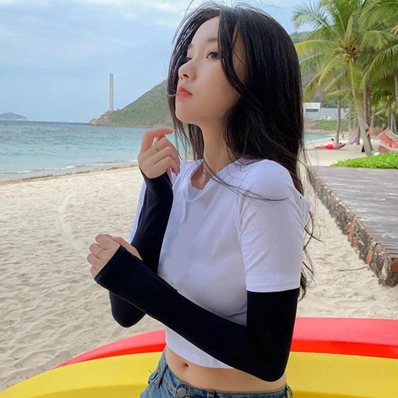 1 Pairs Arm Sleeves Warmers Sports Sleeve Sun UV Protection Hand Cover Cooling Warmer Running Fishing Cycling Sunscreen Sun Protection Arm Sleeves For Men Women Arm Cover For Cycling Outdoor Sports - UrbanCycling.com