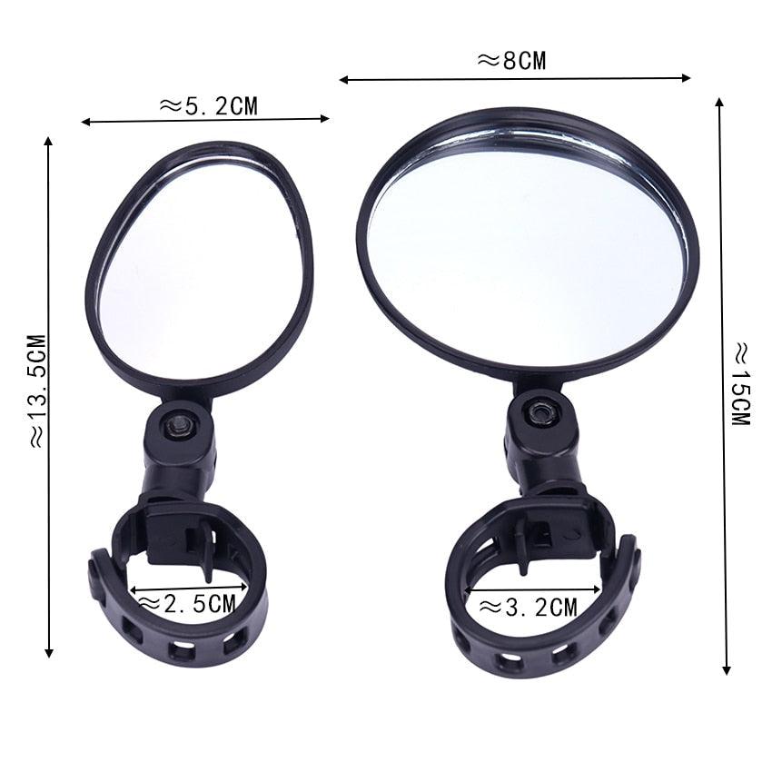 1PC Bicycle Rearview Wide Angle Handlebar Mirrors Flexible Rotate Cycling Rear View Bike Mirror Adjustable 360 Degree Rotatable Rearview Bicycle Mirrors Shockproof Wide Angle Safety Mirror For Most Mountain Road Bike - UrbanCycling.com