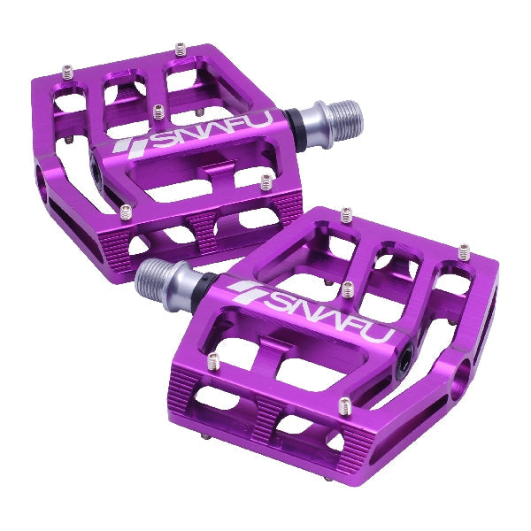 purple bicycle pedals Snafu Cactus Pedals