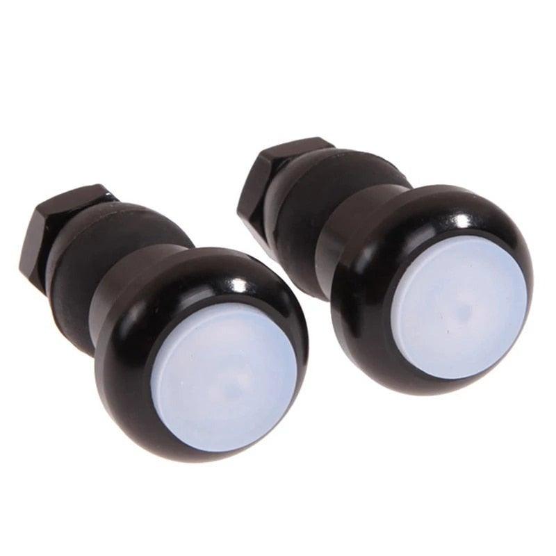2PCS Lightweight Bike Handlebar Light LED Bicycle Light Turn Signal Cycling Handle Bar End Plug Safty Warning Indicator Lamps Handlebar Grips Safety 2 Modes Handle Bar End Mini Plug LED Lamp - UrbanCycling.com