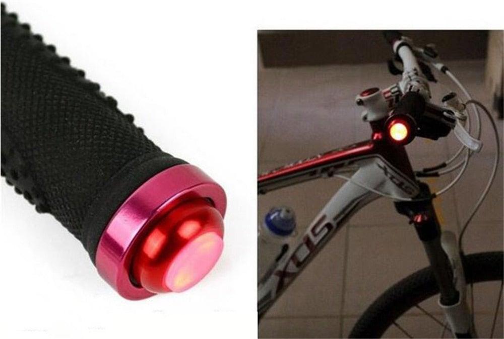 2PCS Lightweight Bike Handlebar Light LED Bicycle Light Turn Signal Cycling Handle Bar End Plug Safty Warning Indicator Lamps Handlebar Grips Safety 2 Modes Handle Bar End Mini Plug LED Lamp - UrbanCycling.com