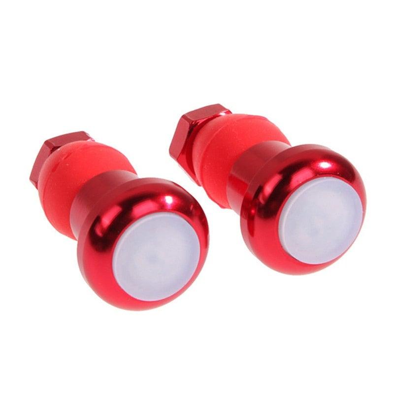 2PCS Lightweight Bike Handlebar Light LED Bicycle Light Turn Signal Cycling Handle Bar End Plug Safty Warning Indicator Lamps Handlebar Grips Safety 2 Modes Handle Bar End Mini Plug LED Lamp - UrbanCycling.com