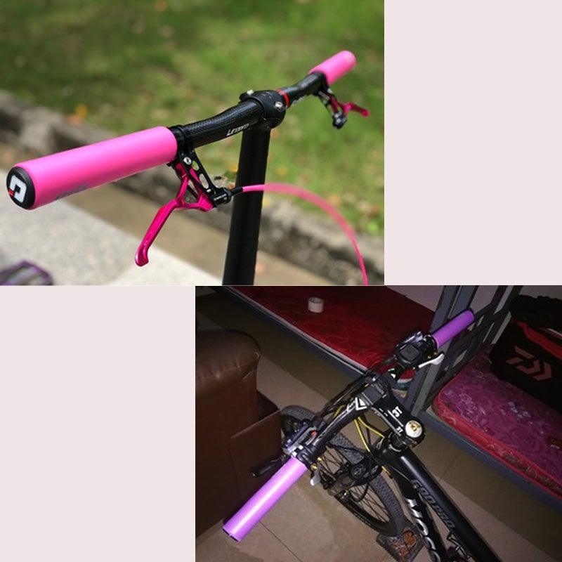 2PCS Silicone Bicycle Handlebar Grips Anti - Slip Shock - Asorbing Mountain Bike Handlebar Grip Silica Gel Super Light Anti - Skid Shock - Proof Handle Bar Locking Grips Cycling Grips - UrbanCycling.com