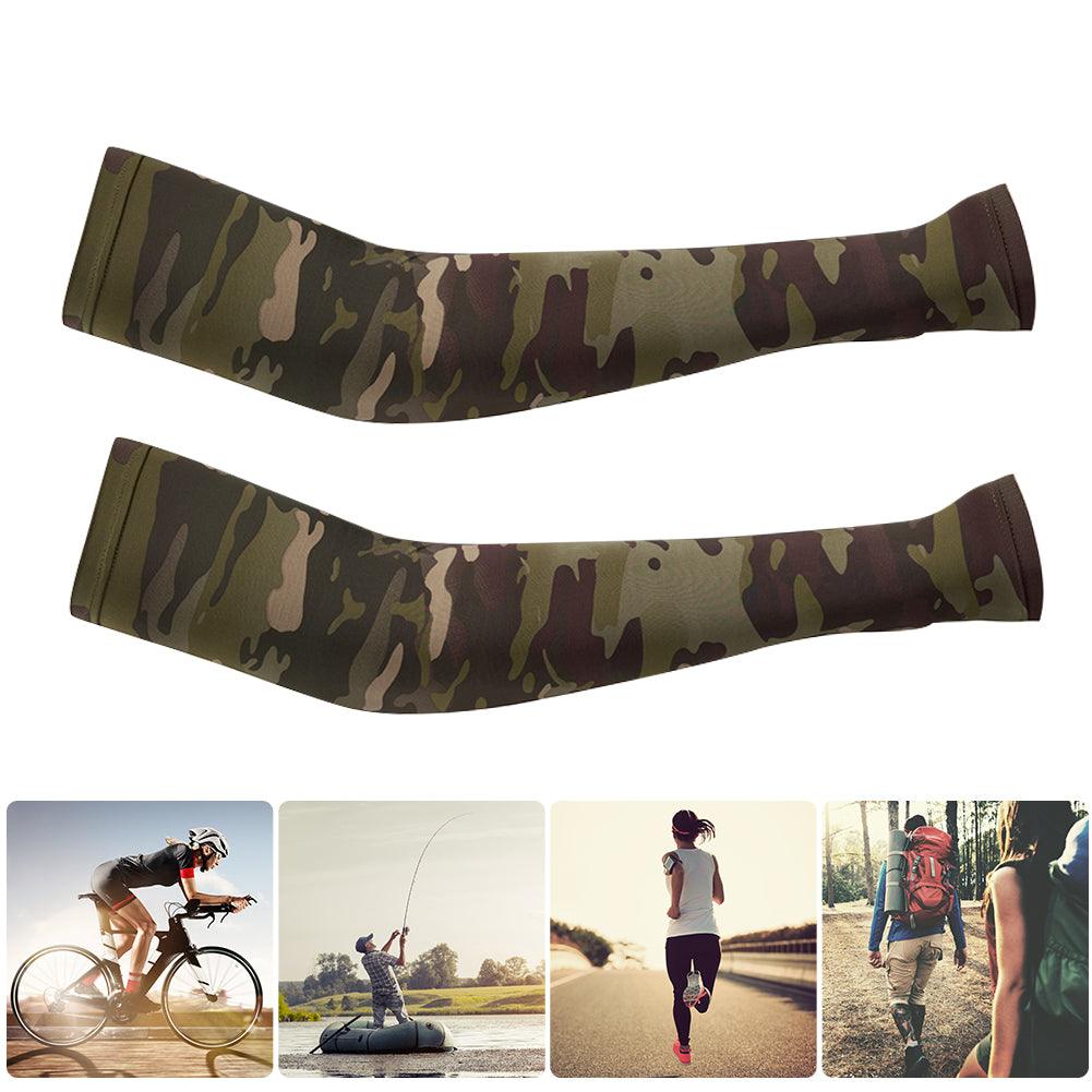 2PCS Tactical Camouflage Sports Arm Sleeve Basketball Cycling Arm Warmer Summer Running Fishing UV Sun Protection Soft Cover For Arm Tattoo Cover Up Cooling Sports Sleeve For Basketball Golf Football - UrbanCycling.com