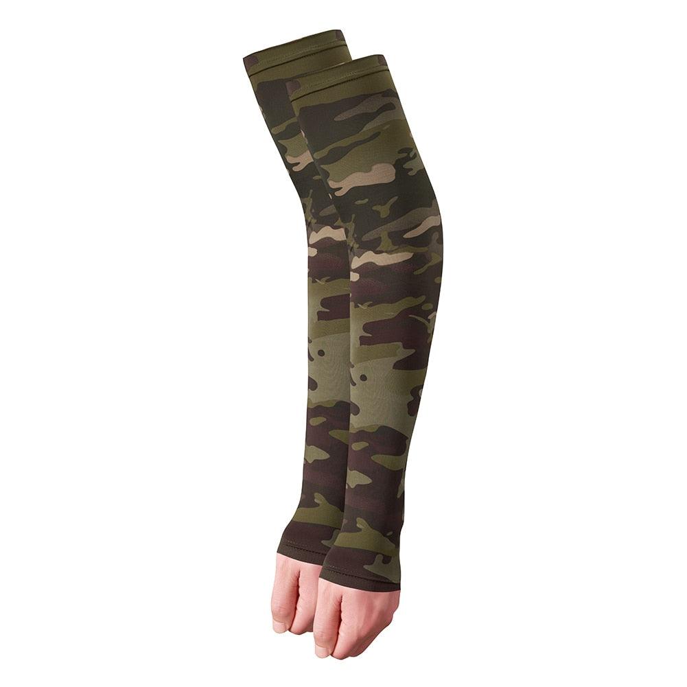 2PCS Tactical Camouflage Sports Arm Sleeve Basketball Cycling Arm Warmer Summer Running Fishing UV Sun Protection Soft Cover For Arm Tattoo Cover Up Cooling Sports Sleeve For Basketball Golf Football - UrbanCycling.com