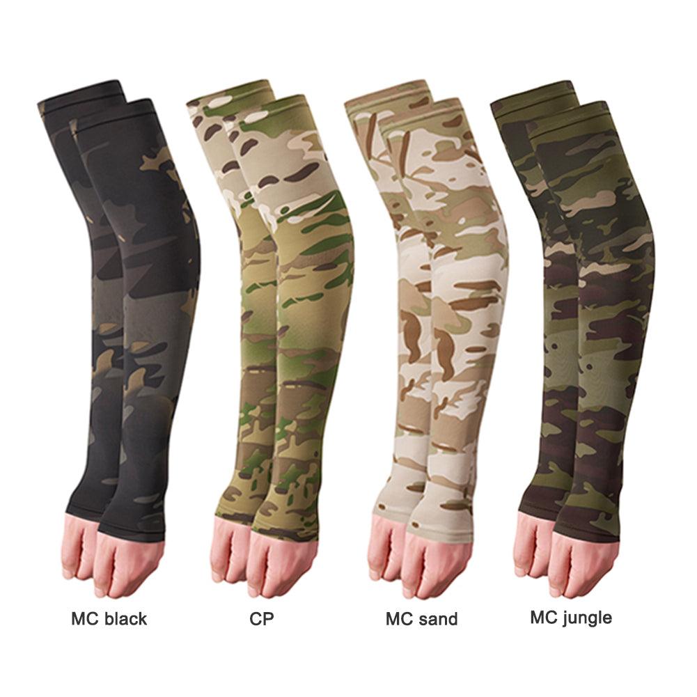 2PCS Tactical Camouflage Sports Arm Sleeve Basketball Cycling Arm Warmer Summer Running Fishing UV Sun Protection Soft Cover For Arm Tattoo Cover Up Cooling Sports Sleeve For Basketball Golf Football - UrbanCycling.com
