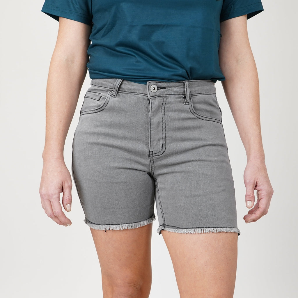 5.5" Stretch Jorts - Faded Grey - UrbanCycling.com