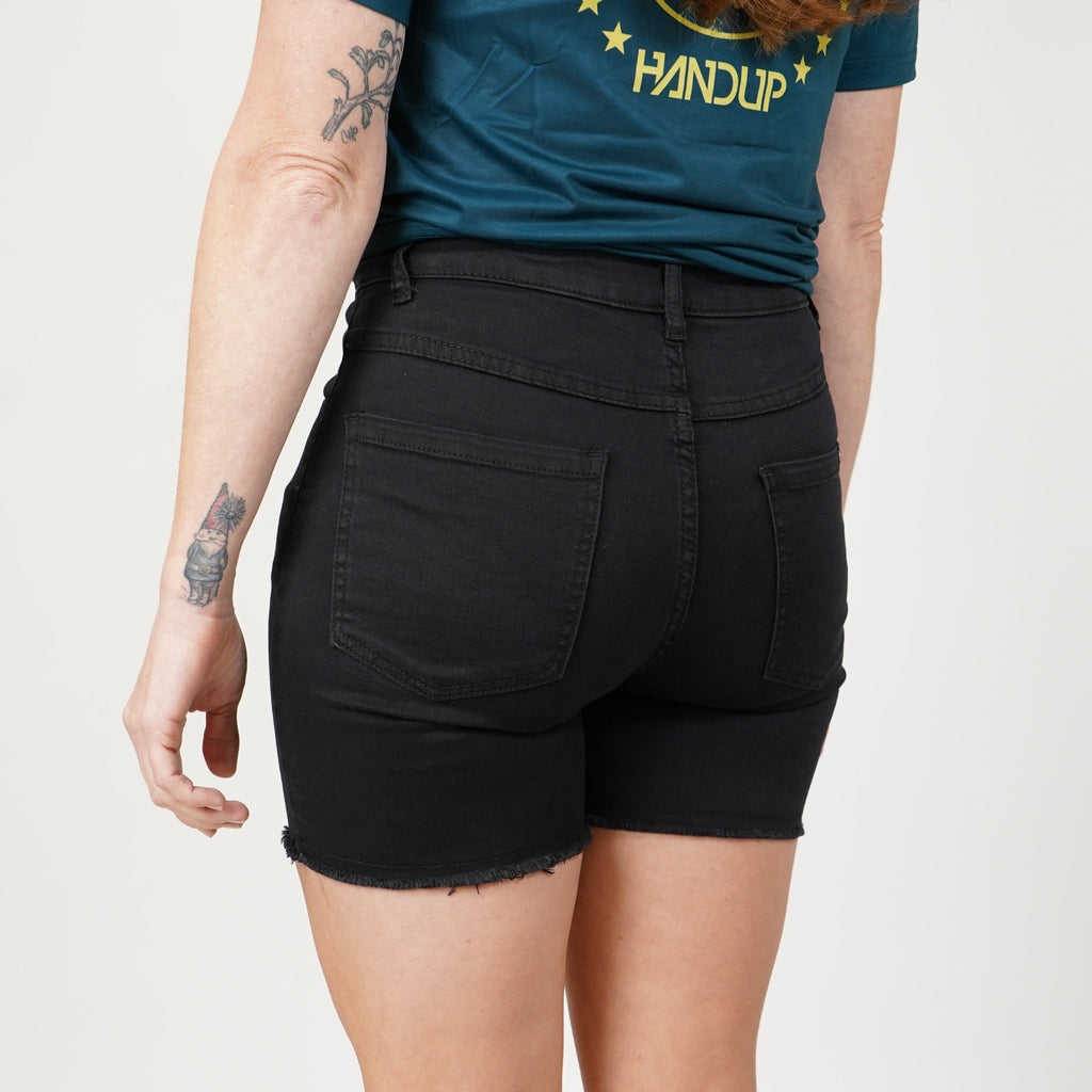 5.5" Stretch Jorts - Pure Black - UrbanCycling.com