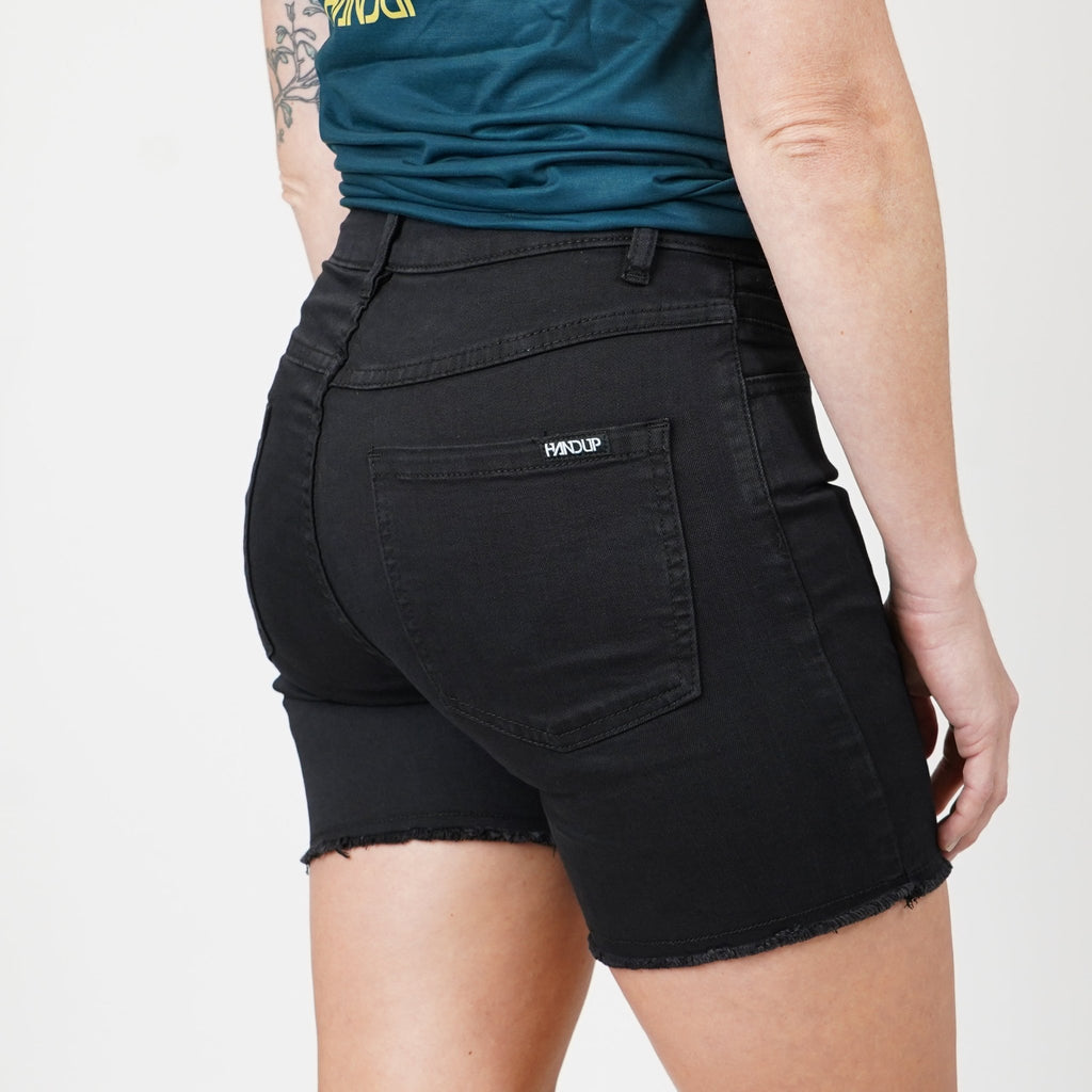 5.5" Stretch Jorts - Pure Black - UrbanCycling.com