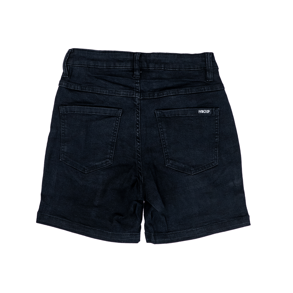 5.5" Stretch Jorts - Pure Black Hemmed - UrbanCycling.com