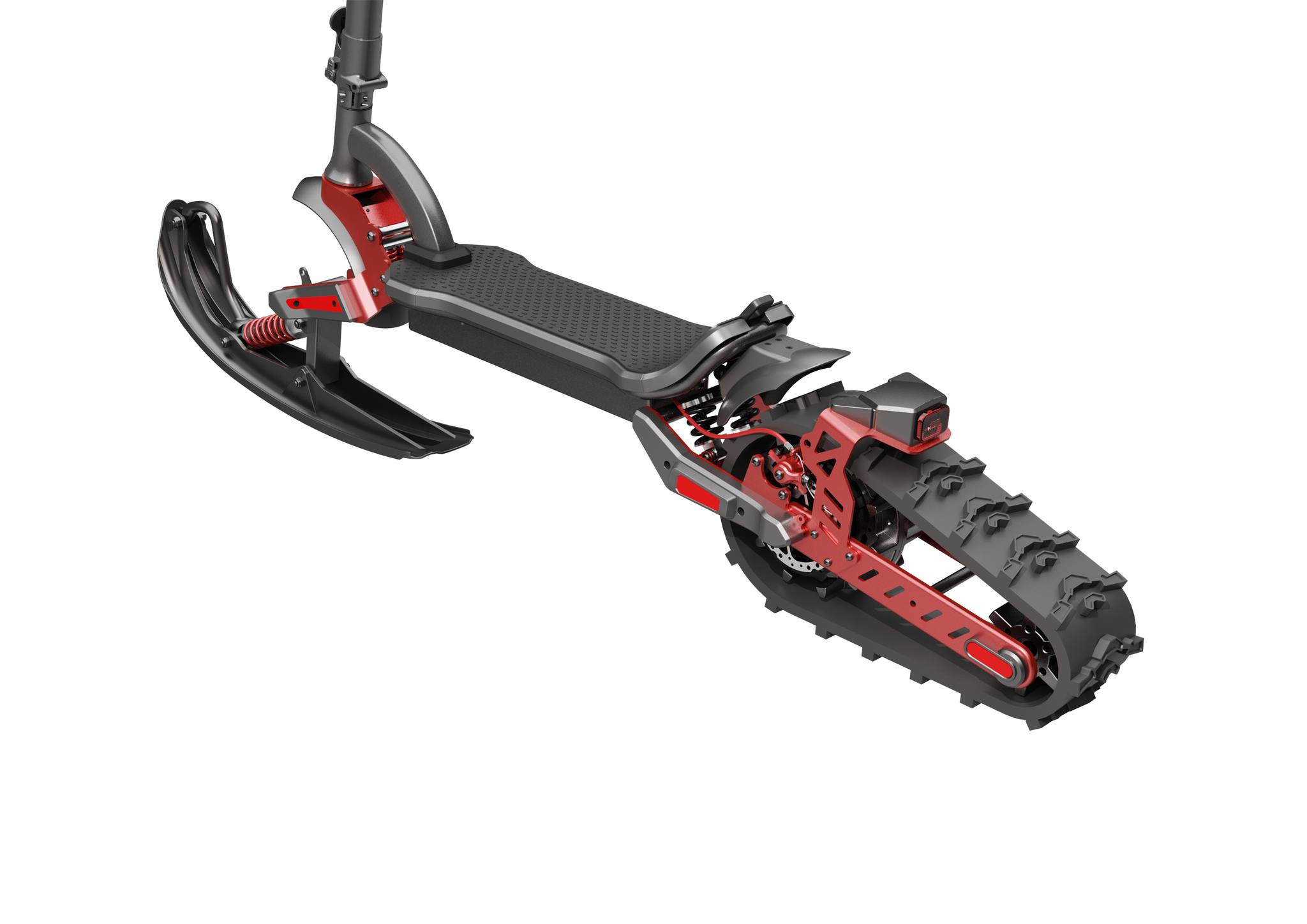 GlareWheel ES-S15 All Terrain Electric Scooter with Ski Convert