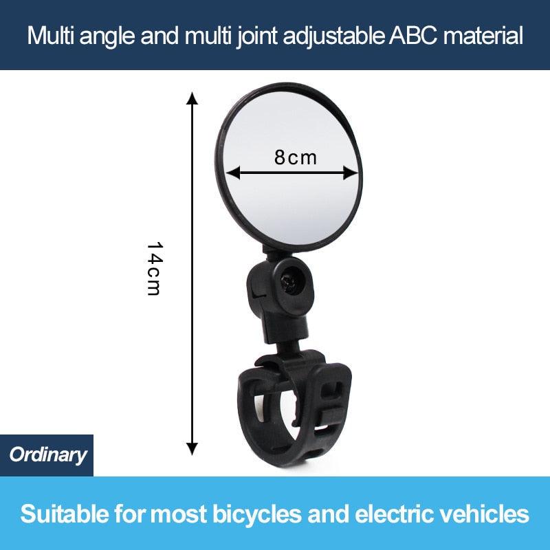 Adjustable Bicycle Convex Rearview Mirror Road Handlebar Back Eye Cycling Rear View Mirrors Adjustable Rotatable Handlebars Mounted Plastic Convex Mirror For Outdoor Mountain Road Bikes - UrbanCycling.com