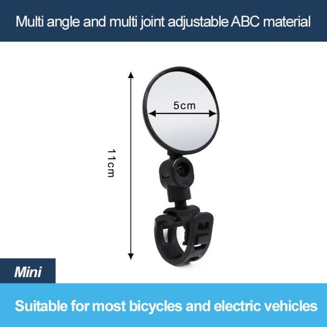 Adjustable Bicycle Convex Rearview Mirror Road Handlebar Back Eye Cycling Rear View Mirrors Adjustable Rotatable Handlebars Mounted Plastic Convex Mirror For Outdoor Mountain Road Bikes - UrbanCycling.com