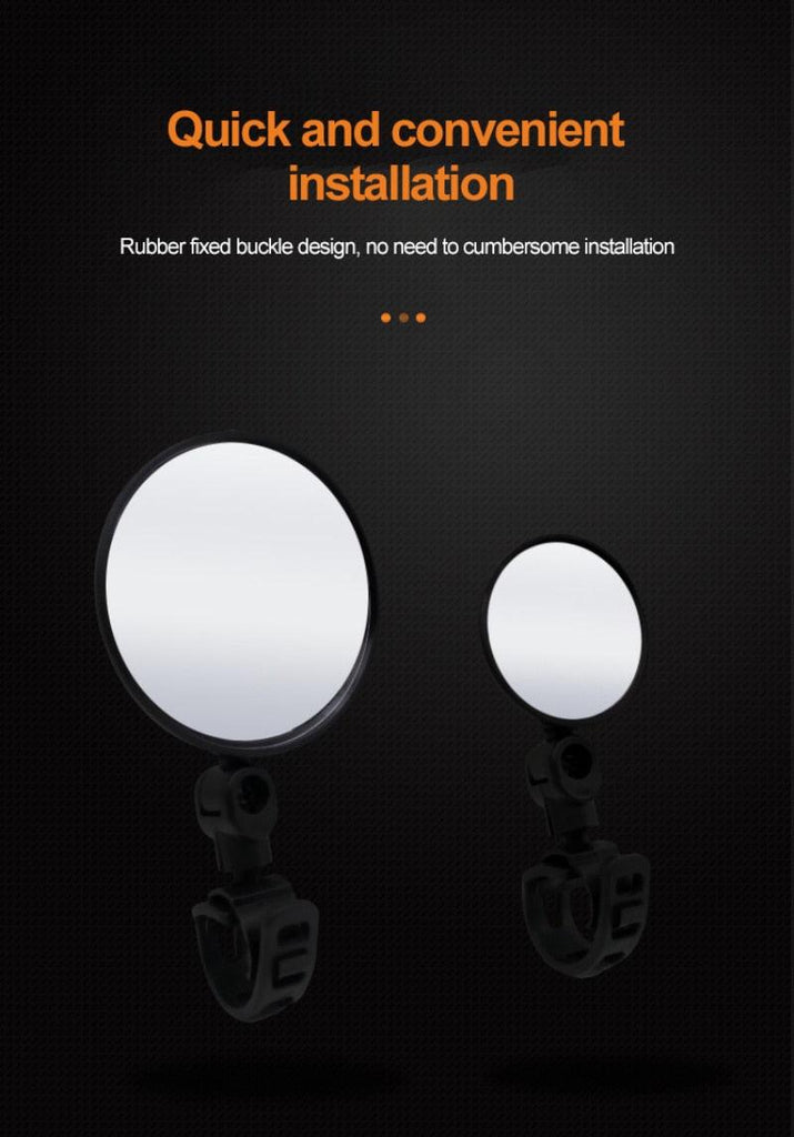 Adjustable Bicycle Convex Rearview Mirror Road Handlebar Back Eye Cycling Rear View Mirrors Adjustable Rotatable Handlebars Mounted Plastic Convex Mirror For Outdoor Mountain Road Bikes - UrbanCycling.com