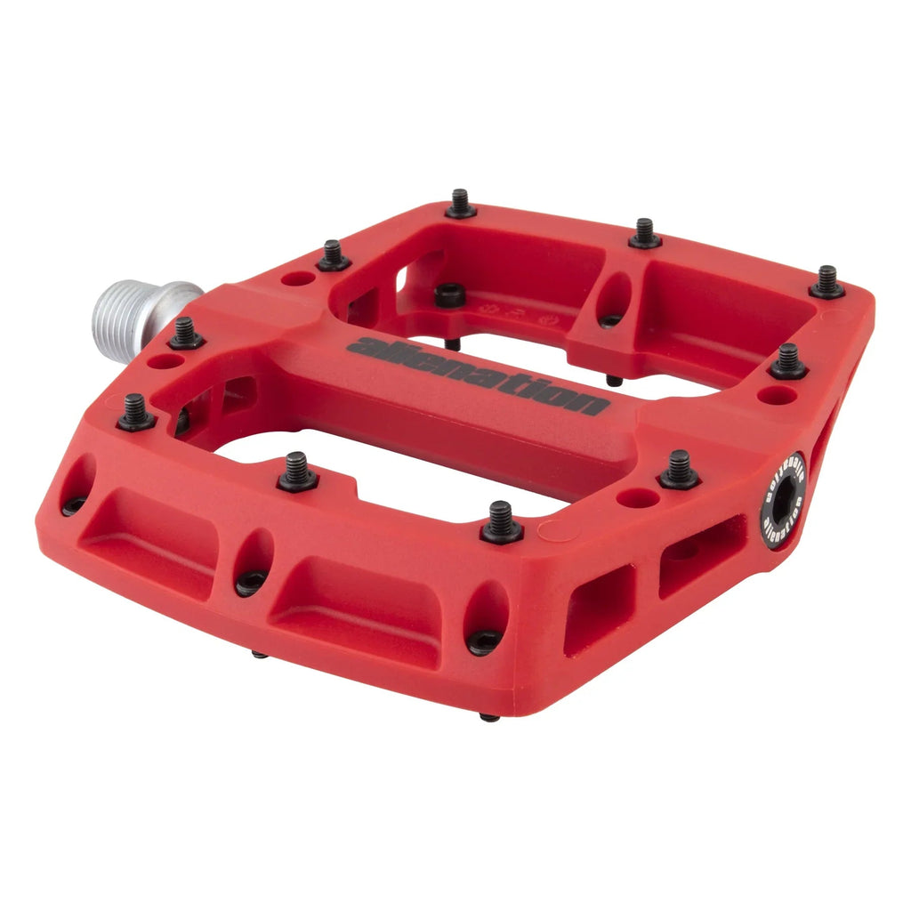 Alienation Foothold Pedals - Red - UrbanCycling.com