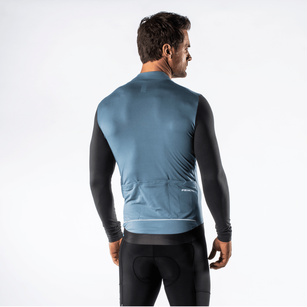 Alitios Men's Blue/Grey Long Sleeve Vertos Jersey - UrbanCycling.com