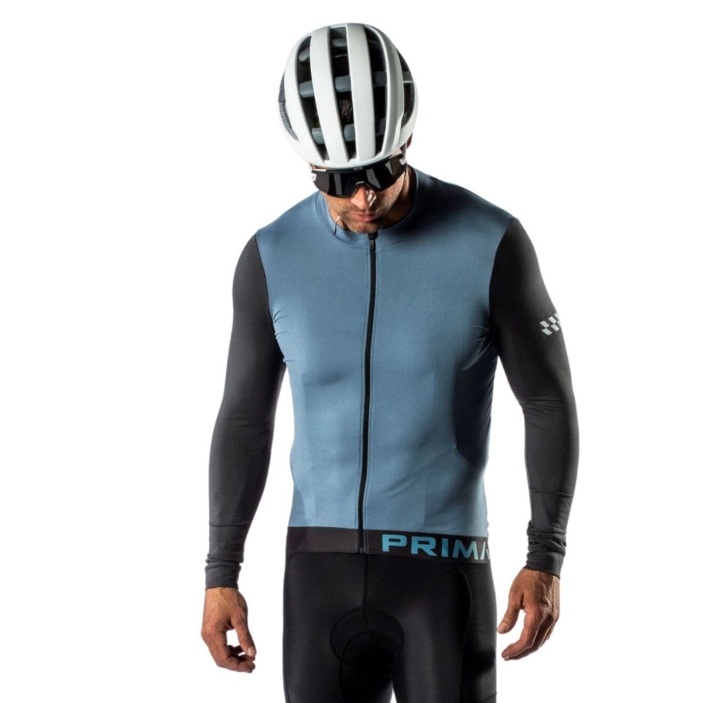 Alitios Men's Blue/Grey Long Sleeve Vertos Jersey - UrbanCycling.com