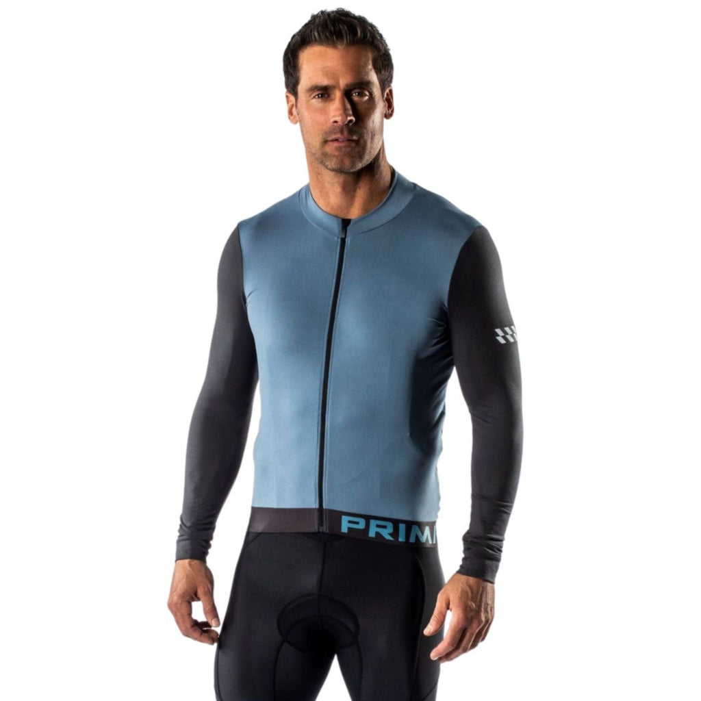 Alitios Men's Blue/Grey Long Sleeve Vertos Jersey - UrbanCycling.com