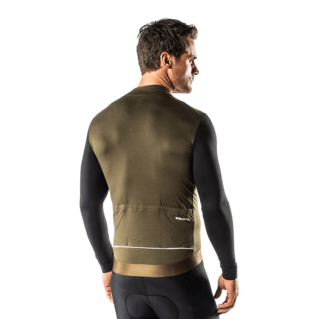 Alitios Men's Khaki/Black Long Sleeve Vertos Jersey - UrbanCycling.com