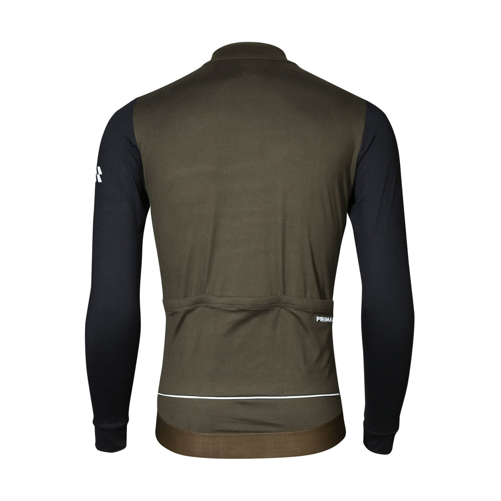 Alitios Men's Khaki/Black Long Sleeve Vertos Jersey - UrbanCycling.com