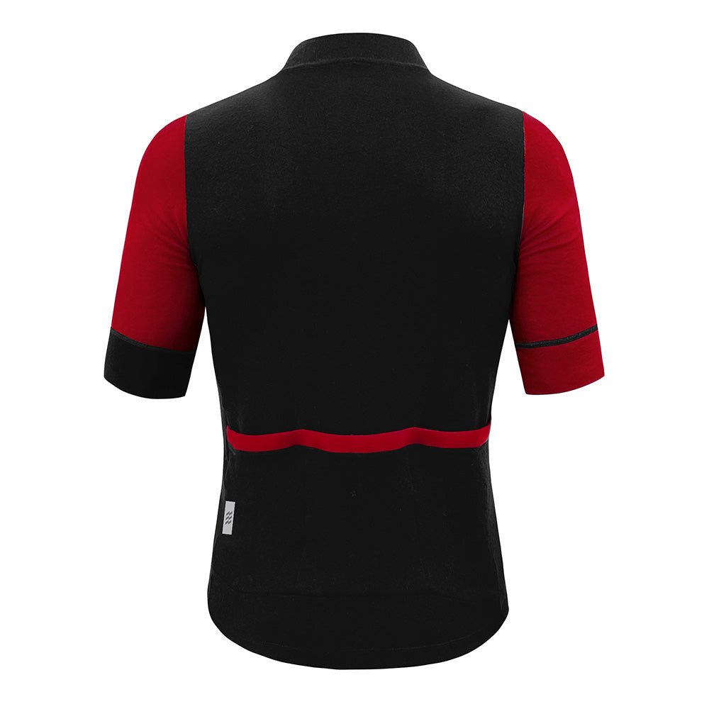 Alitios Men's Red/Black Timavis Wool Jersey - UrbanCycling.com