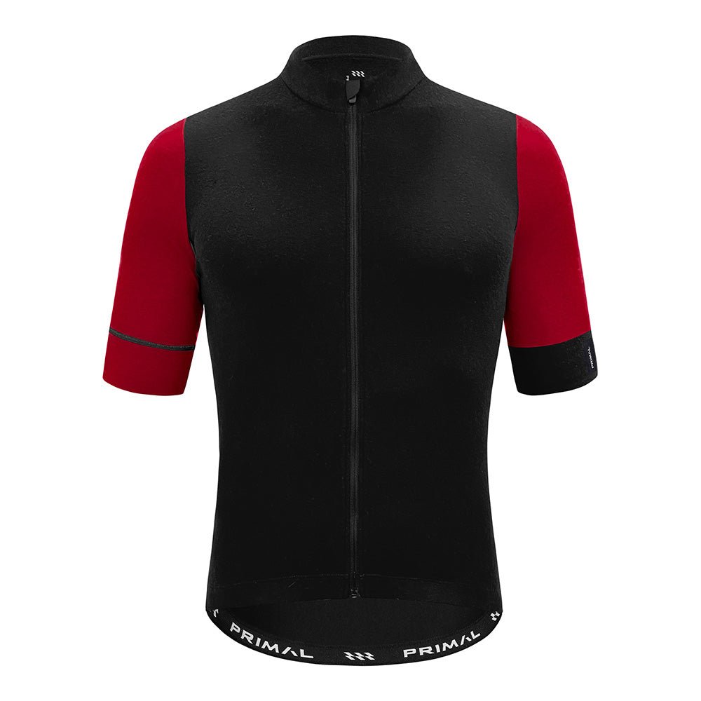 Alitios Men's Red/Black Timavis Wool Jersey - UrbanCycling.com