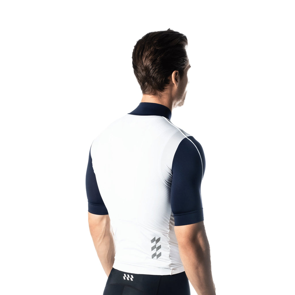 Alitios Men's White/Navy Vertos Jersey - UrbanCycling.com