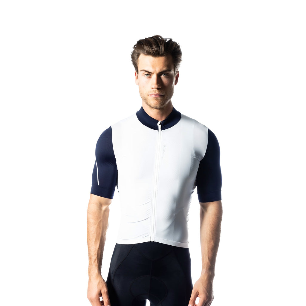 Alitios Men's White/Navy Vertos Jersey - UrbanCycling.com