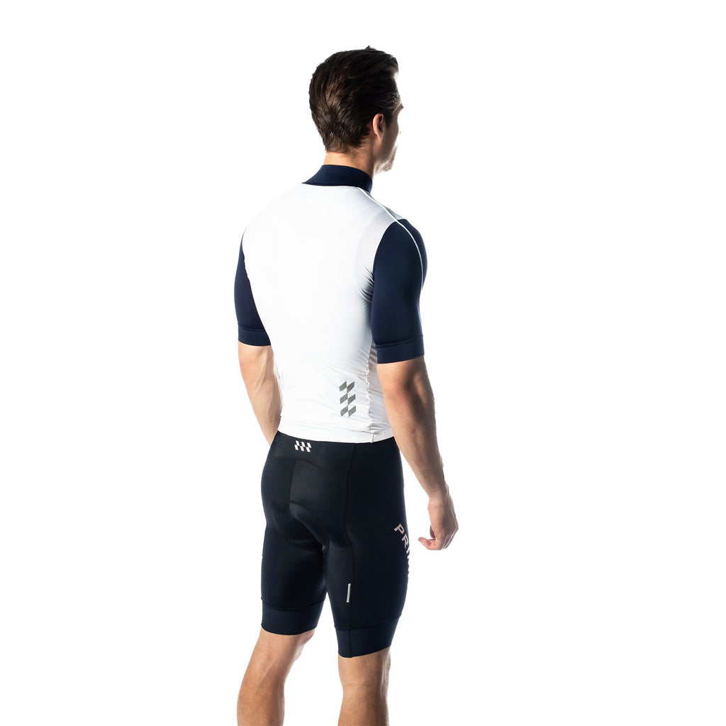 Alitios Men's White/Navy Vertos Jersey - UrbanCycling.com