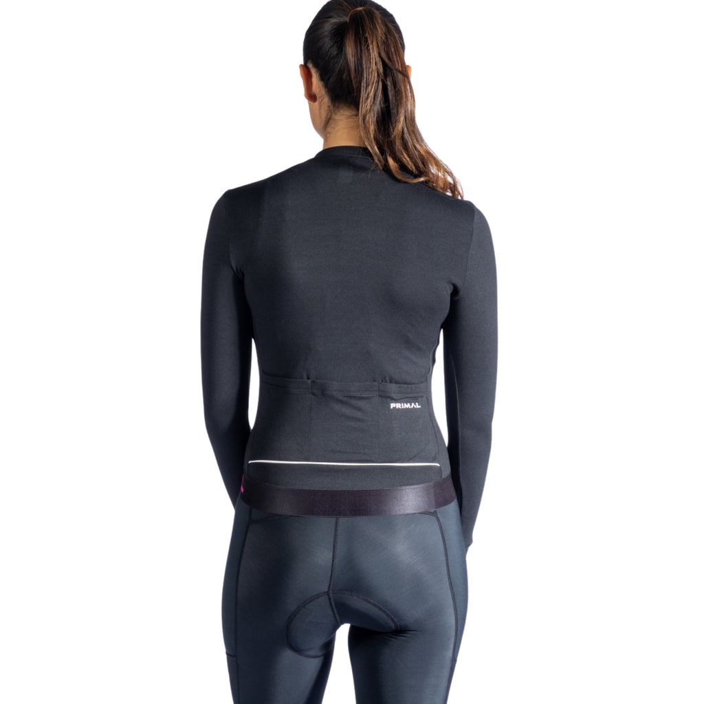 Alitios Women's Black Long Sleeve Vertos Jersey - UrbanCycling.com