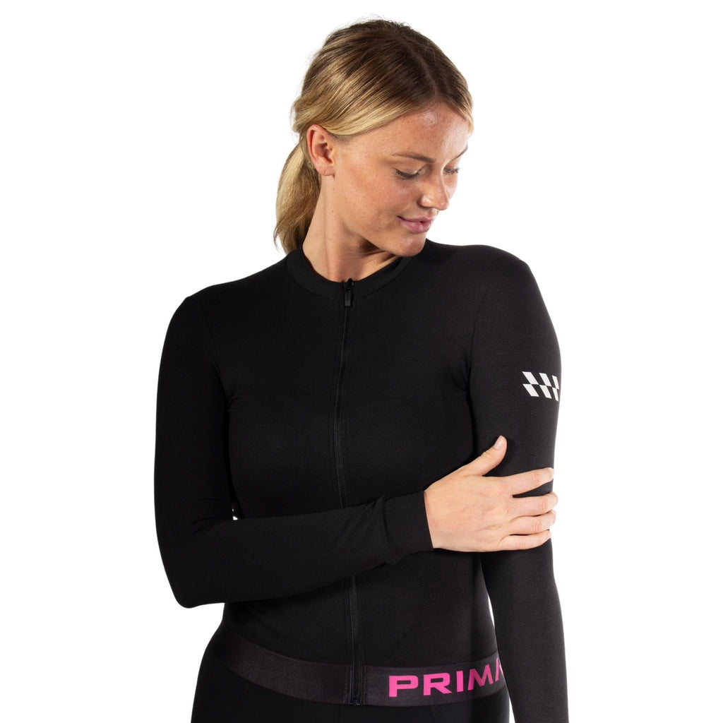 Alitios Women's Black Long Sleeve Vertos Jersey - UrbanCycling.com