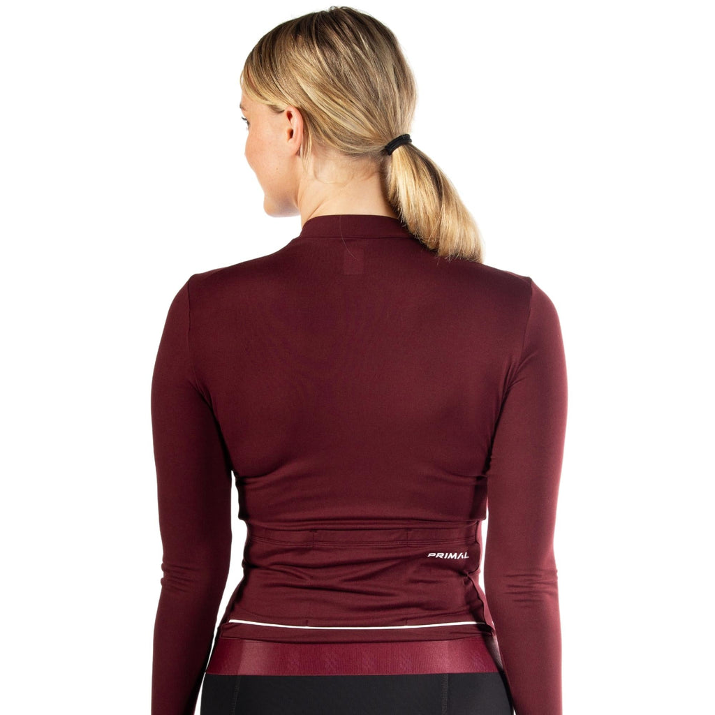 Alitios Women's Maroon Long Sleeve Vertos Jersey - UrbanCycling.com