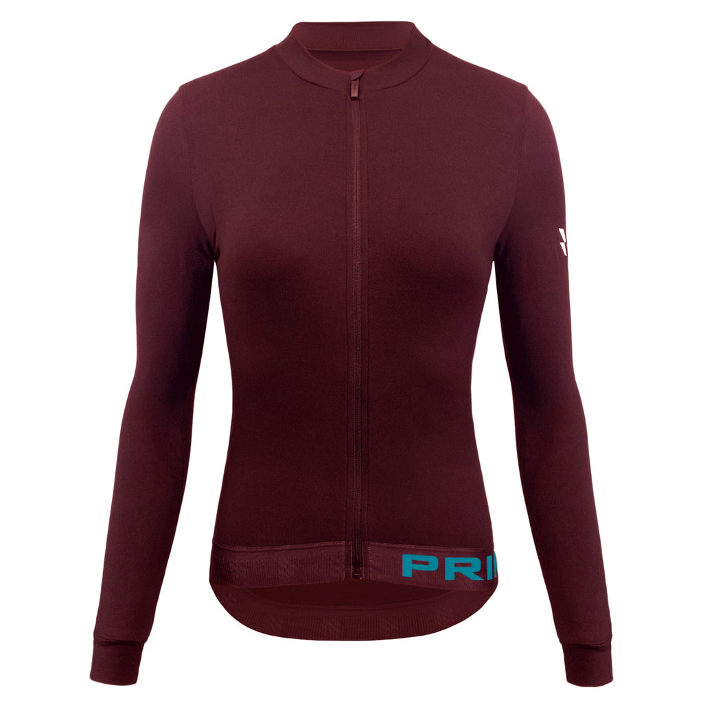 Alitios Women's Maroon Long Sleeve Vertos Jersey - UrbanCycling.com