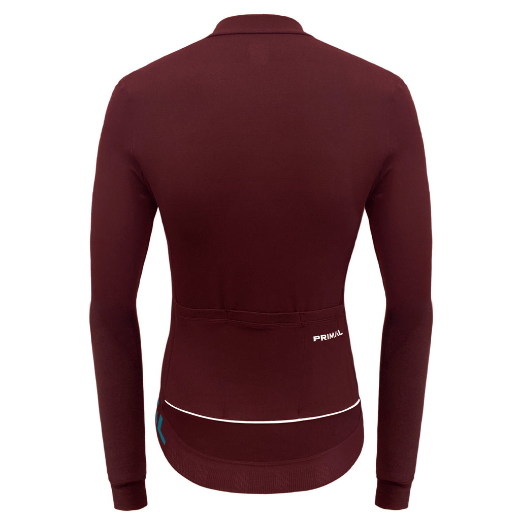 Alitios Women's Maroon Long Sleeve Vertos Jersey - UrbanCycling.com