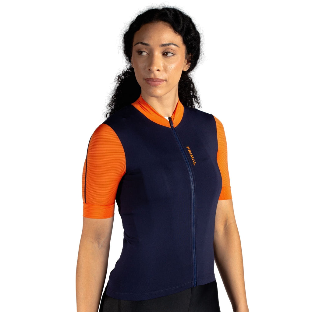 Alitios Women's Navy/Orange Vertos Jersey - UrbanCycling.com