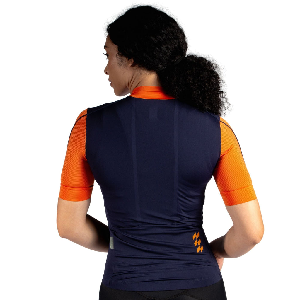 Alitios Women's Navy/Orange Vertos Jersey - UrbanCycling.com