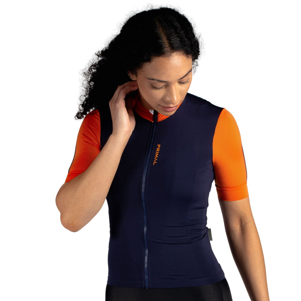 Alitios Women's Navy/Orange Vertos Jersey - UrbanCycling.com