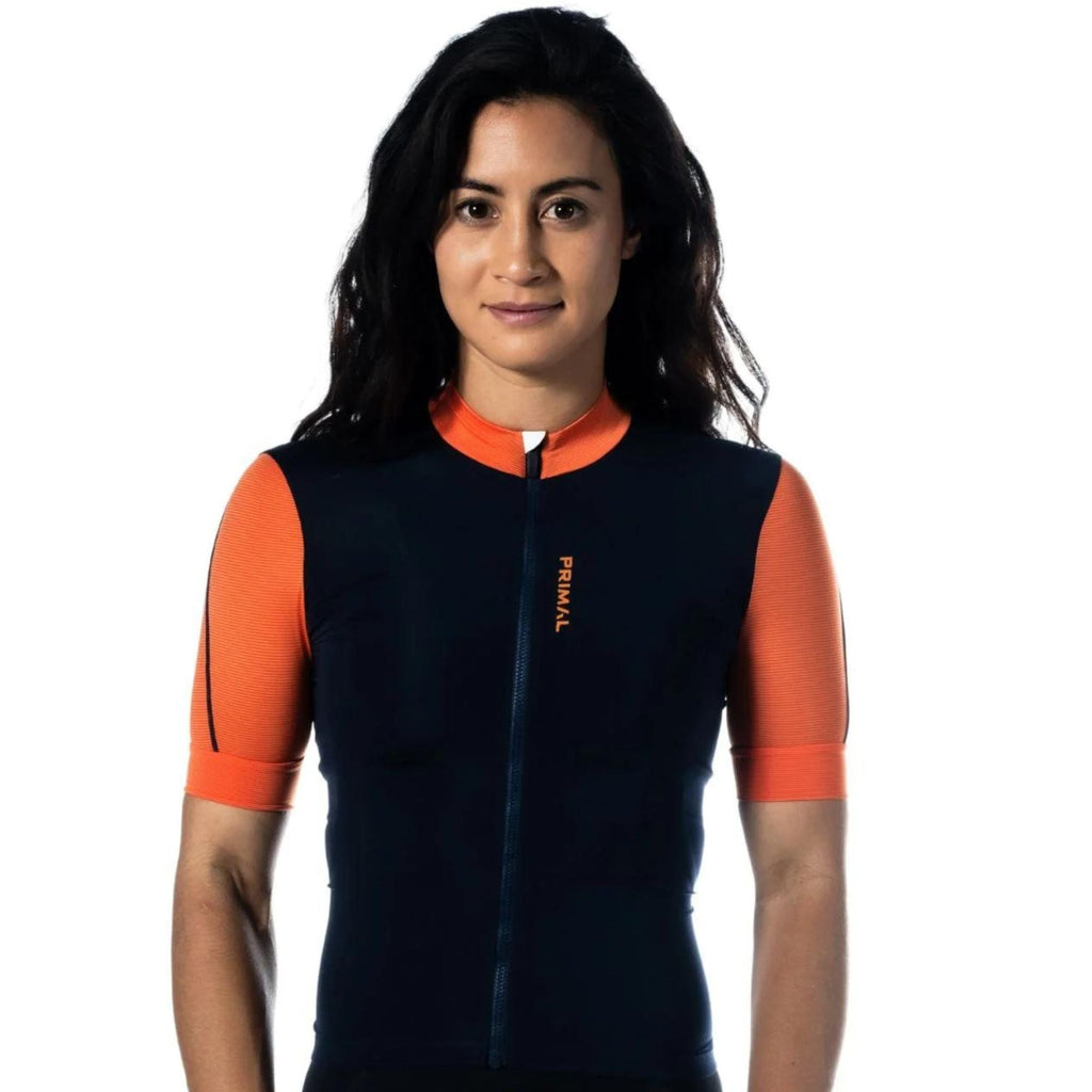 Alitios Women's Navy/Orange Vertos Jersey - UrbanCycling.com