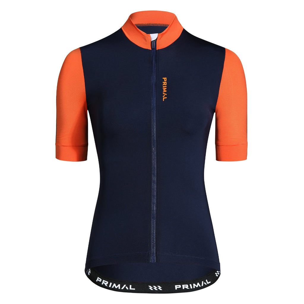 Alitios Women's Navy/Orange Vertos Jersey - UrbanCycling.com