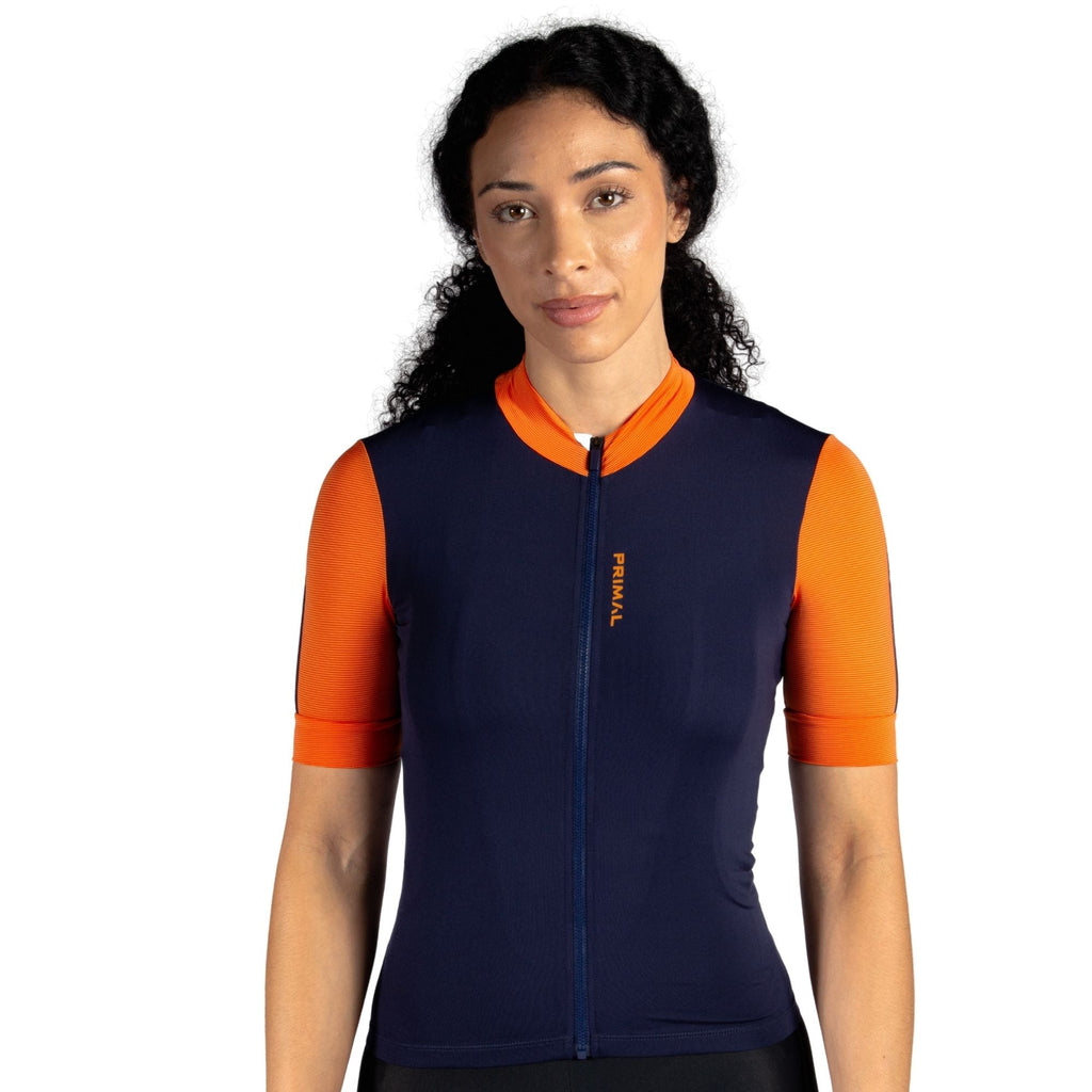 Alitios Women's Navy/Orange Vertos Jersey - UrbanCycling.com