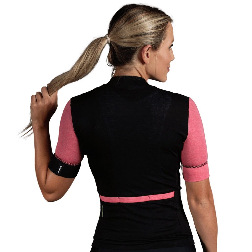 Alitios Women's Pink/Black Timavis Wool Jersey - UrbanCycling.com