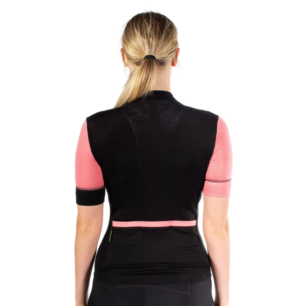 Alitios Women's Pink/Black Timavis Wool Jersey - UrbanCycling.com