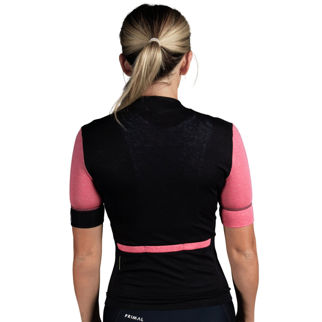 Alitios Women's Pink/Black Timavis Wool Jersey - UrbanCycling.com