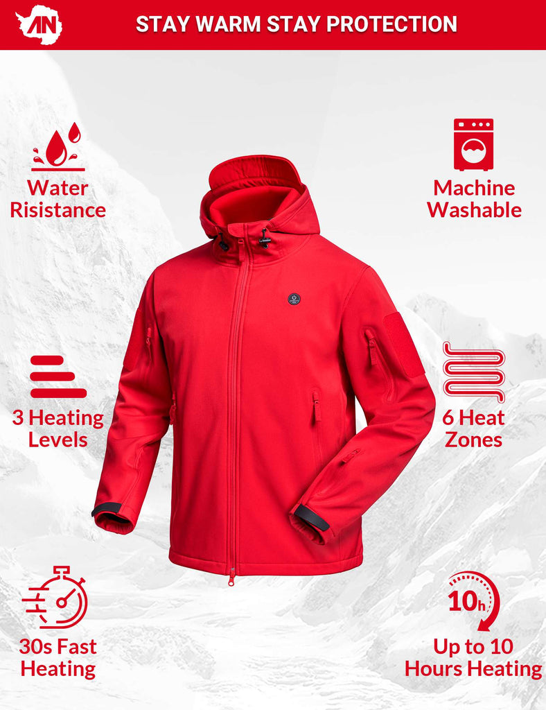 ANTARCTICA GEAR Heated Jacket for Men and Women, Winter Coat Soft Shell Heating Hood Jacket - UrbanCycling.com