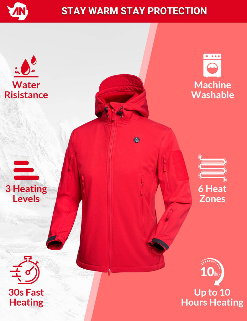 ANTARCTICA GEAR Heated Jacket for Men and Women, Winter Coat Soft Shell Heating Hood Jacket - UrbanCycling.com