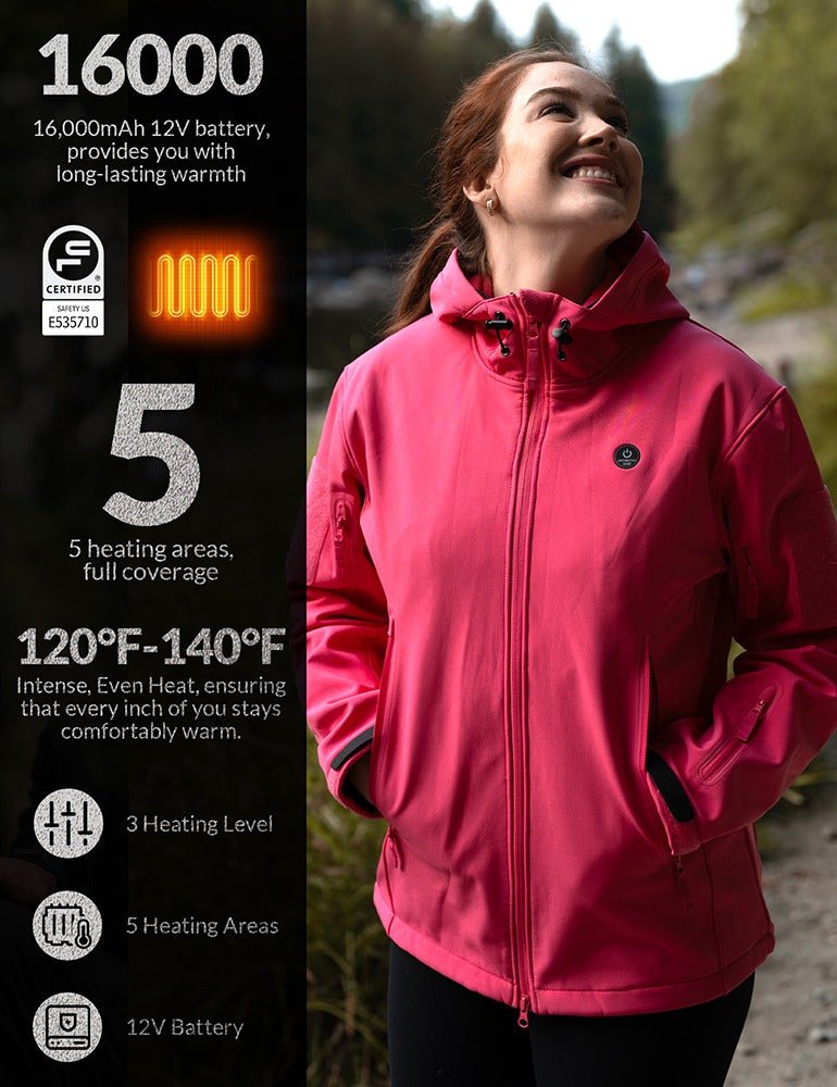 ANTARCTICA GEAR Heated Jacket for Men and Women, Winter Coat Soft Shell Heating Hood Jacket - UrbanCycling.com