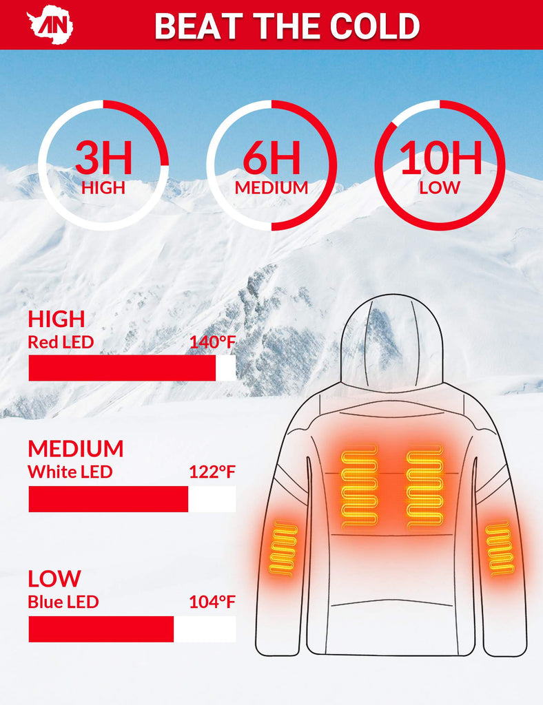 ANTARCTICA GEAR Heated Jacket for Men and Women, Winter Coat Soft Shell Heating Hood Jacket - UrbanCycling.com